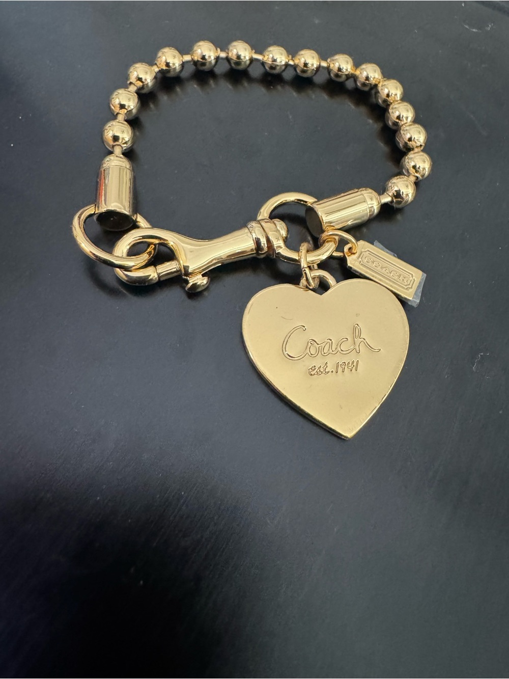 Coach Gold-Tone Heart Charm Bracelet - Picture 3 of 5